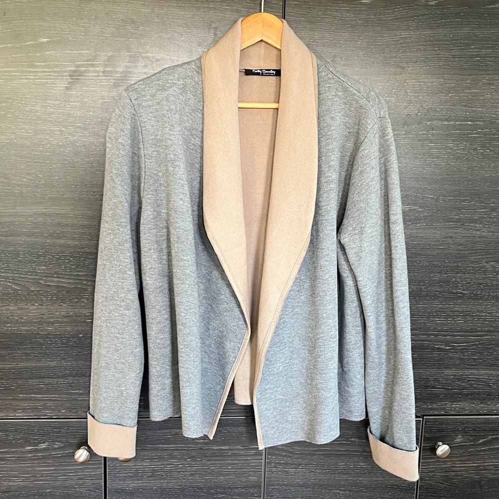 EUC Betty Barclay German Brand Open Cardigan Viscose Polyester Elastane Size 12